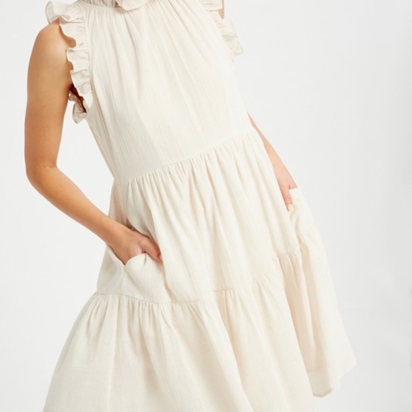 Ruffle Detail Halter Neck Dress - Picture 2 of 5